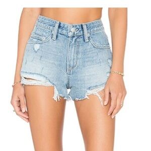 Lovers & Friends High Rise Cut Off Denim Shorts